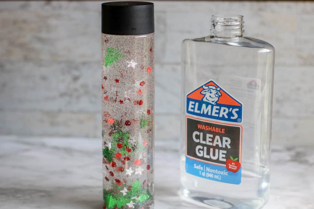This Christmas sensory bottle is very simple and easy to make so children can have fun for hours.