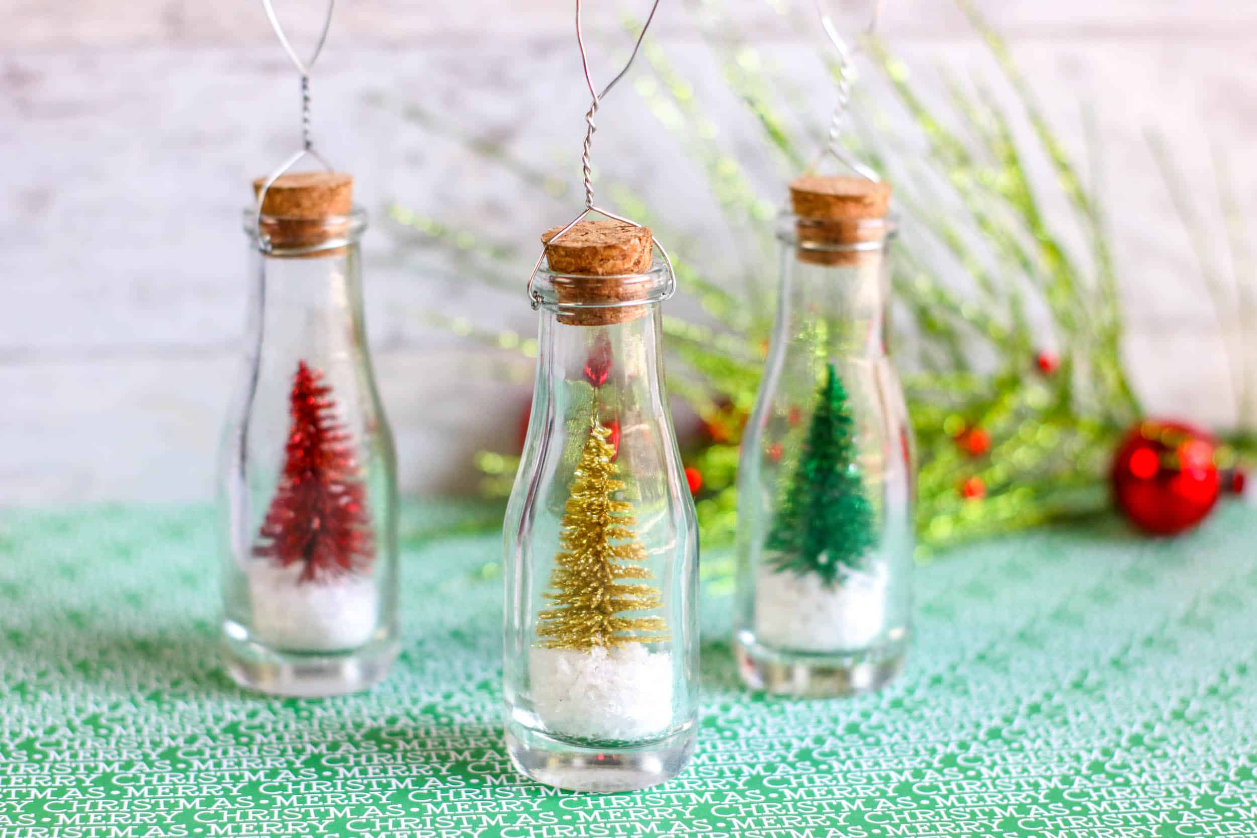 DIY: How to make a Christmas tree in a bottle ornament