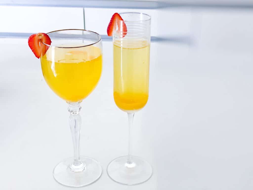 You won’t believe how easy it is to make this Prosecco Passion Fruit Mimosa. You can also make a non-alcoholic version with this recipe.