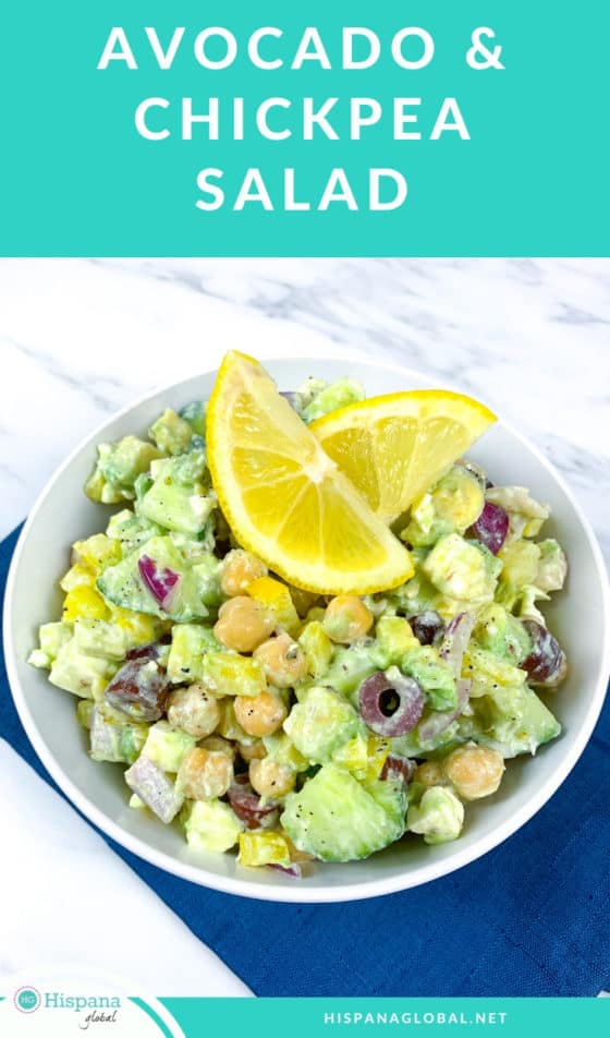 Healthy avocado, chickpea and feta cheese salad recipe - Hispana Global