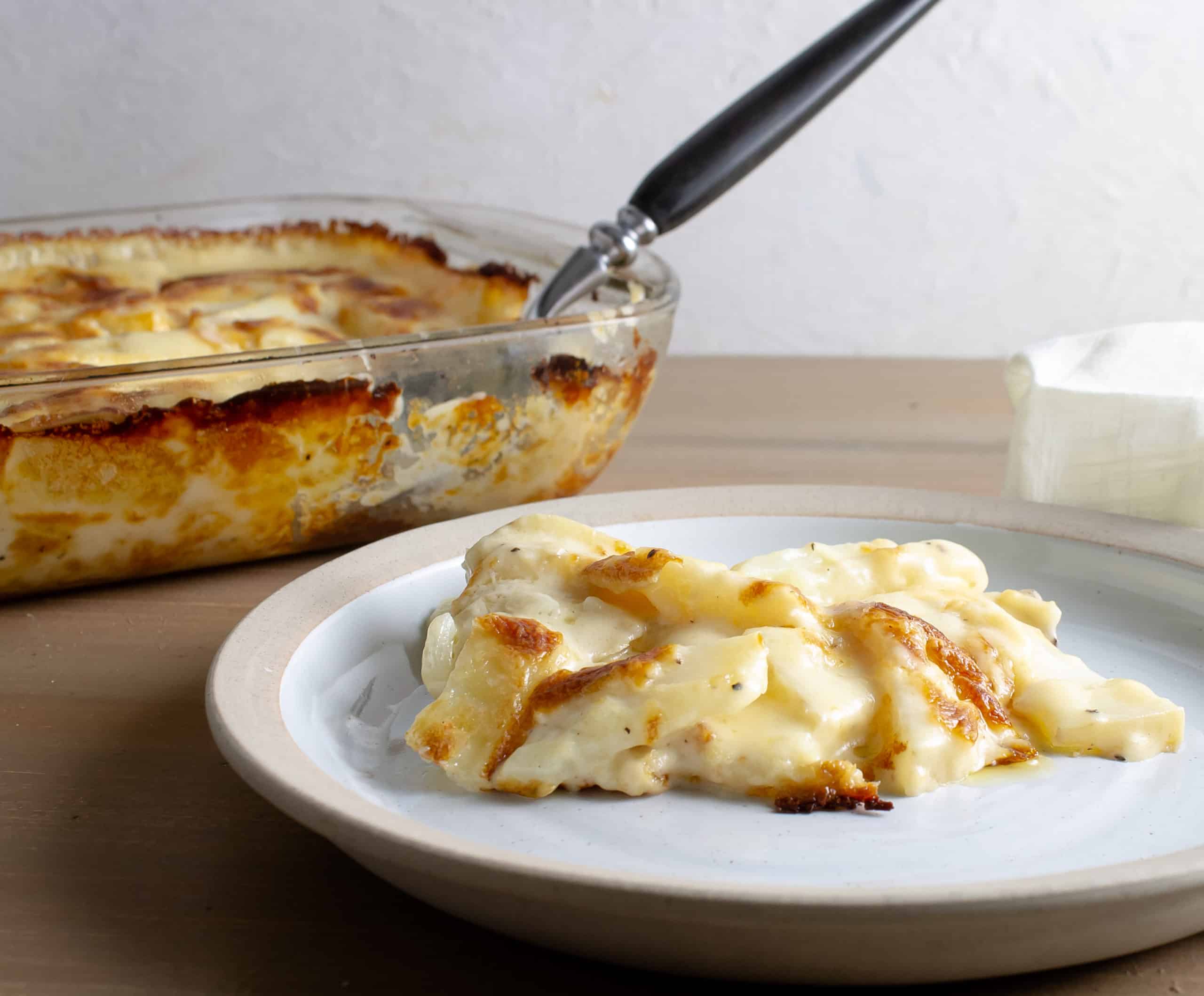 This cheese potato bake recipe is so good that I doubt you'll have leftovers. It's a great casserole dish that reheats well, too.
