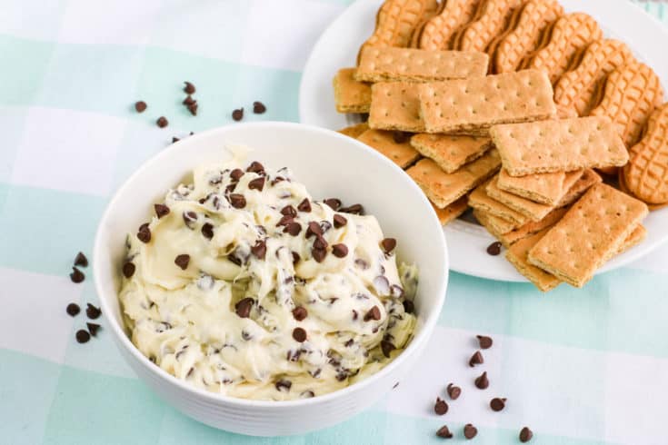 You won't believe how easy it is to make this chocolate chip cookie dough dip recipe in less than five minutes.