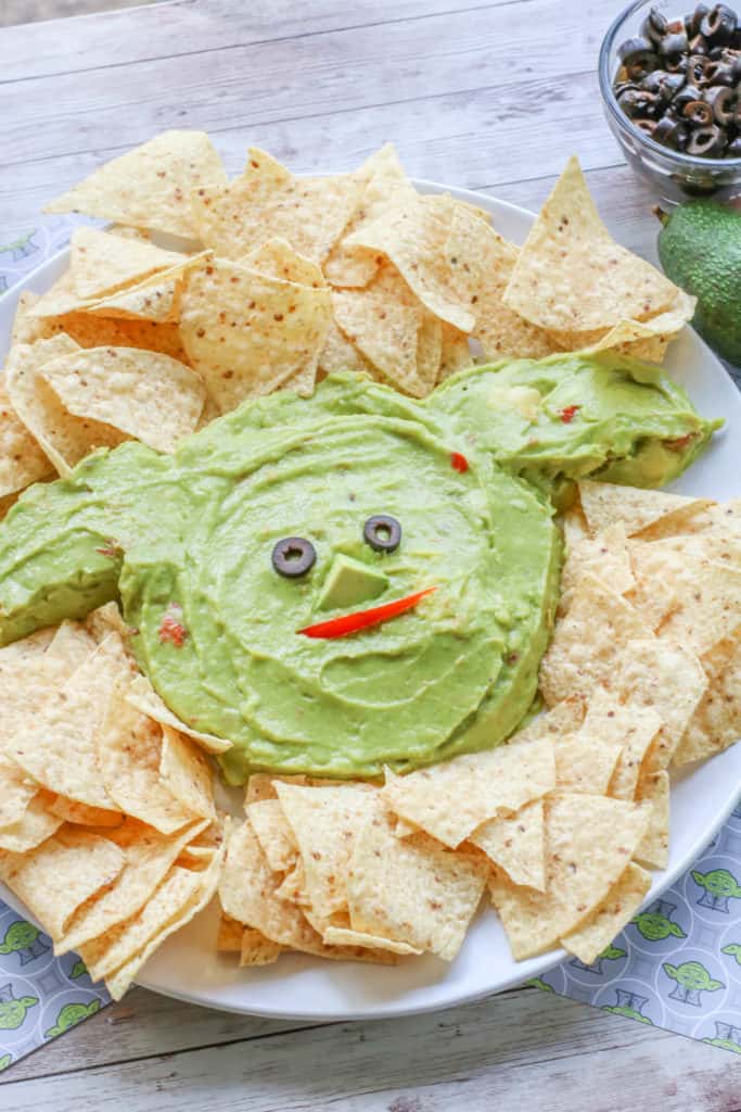 Star Wars fans love The Mandalorian and this Baby Yoda guacamole will totally delight them, whether for May 4th or any other day. Make this platter in just minutes!