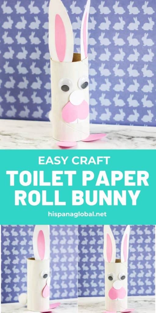 Cute and easy Easter craft: toilet paper roll bunny - Hispana Global