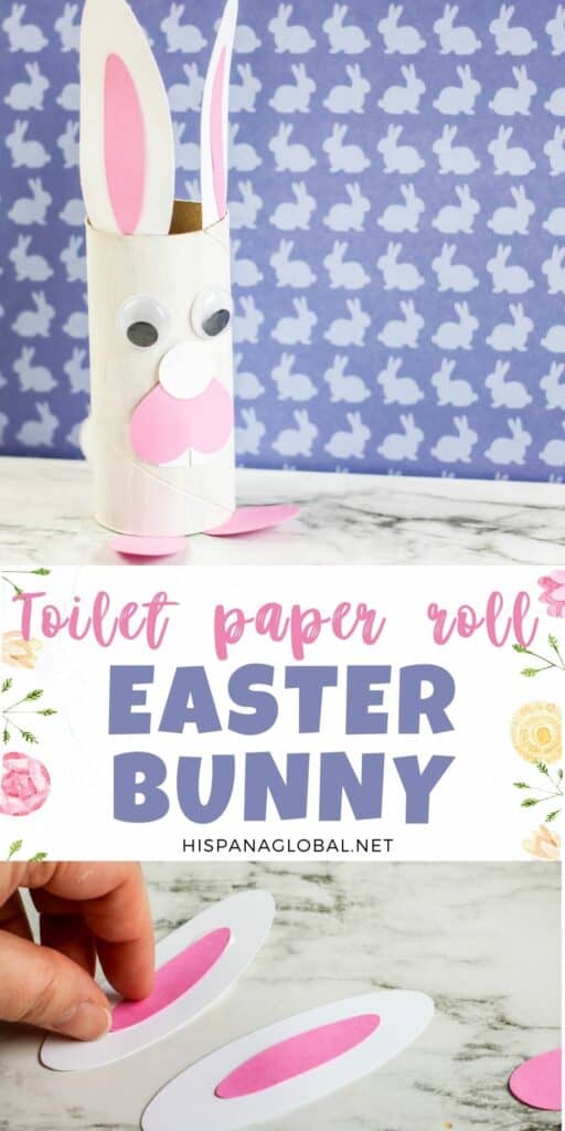 Adorable Easter craft, toilet paper bunny