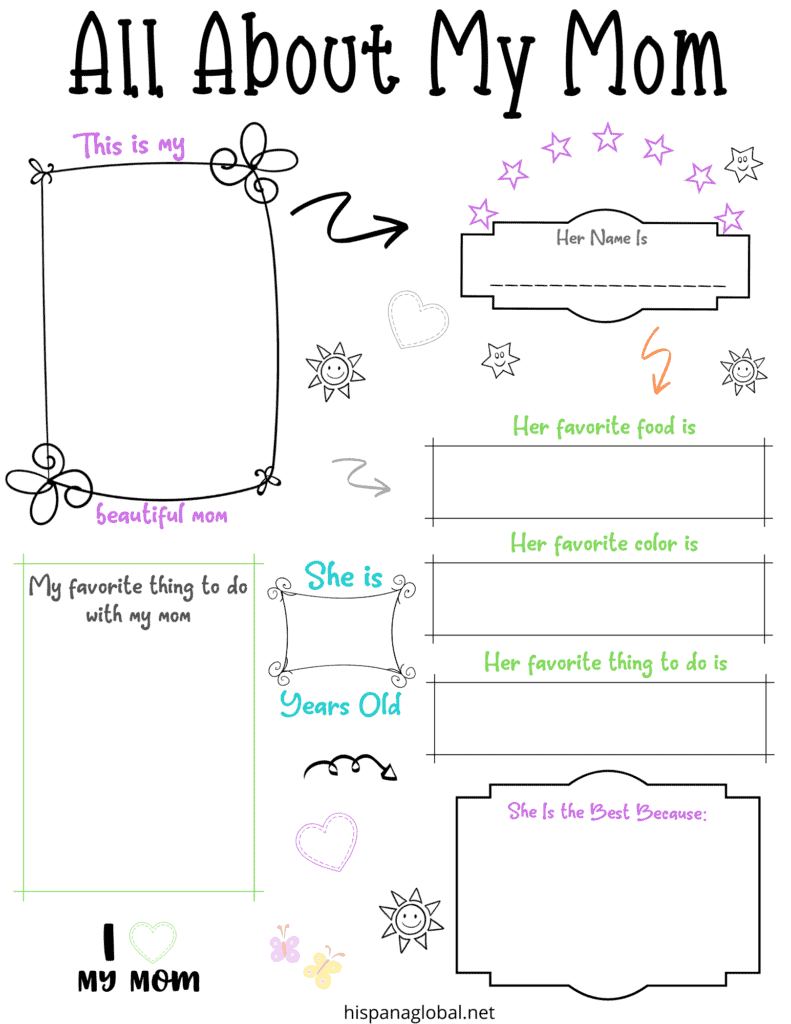 This free Mother's Day activity sheet is not only a cute printable, but it will also melt Mom's heart once kids fill it out.