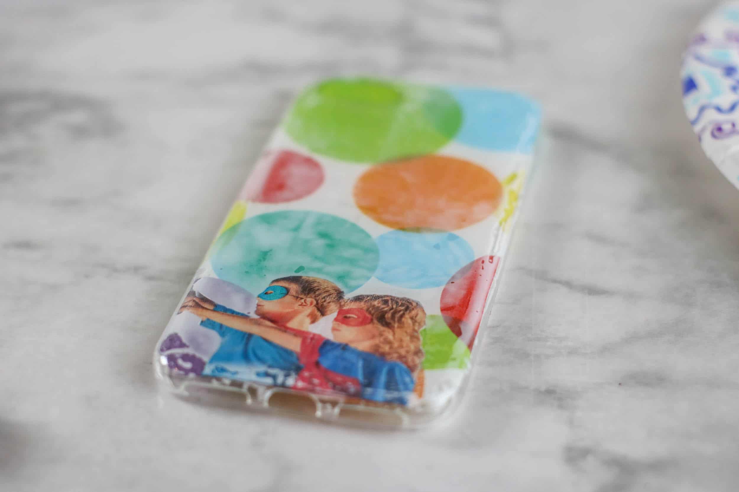 Finished personalized cell phone case
