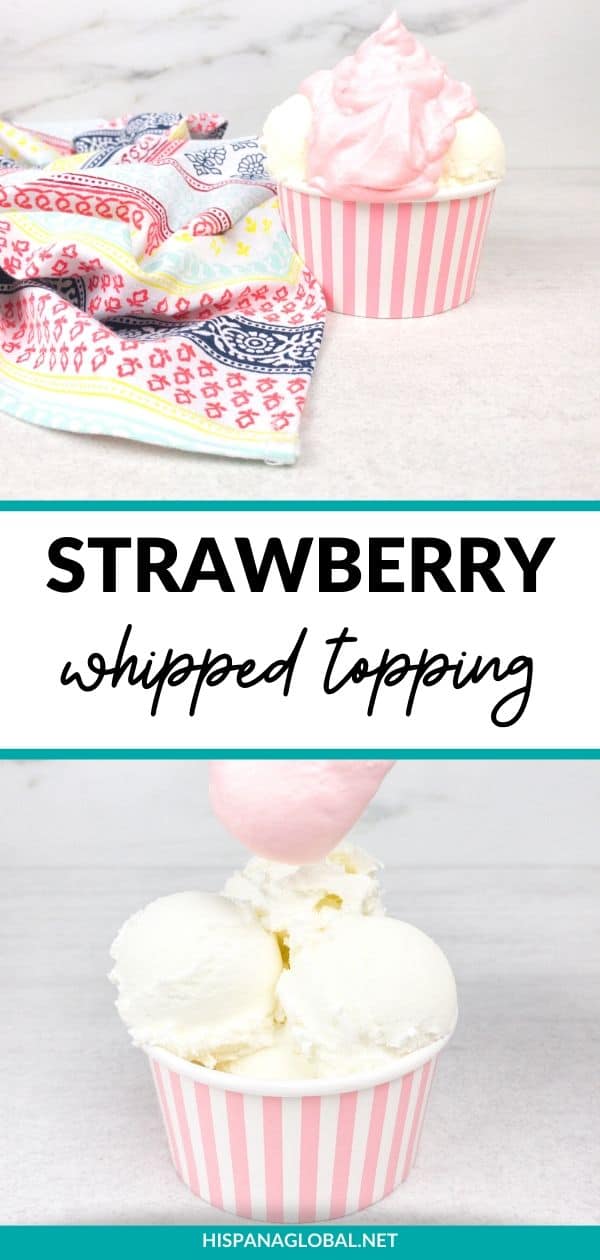 The dalgona craze is not just for coffee. Make the most delicious whipped strawberry topping for ice cream in just minutes. Here's how!