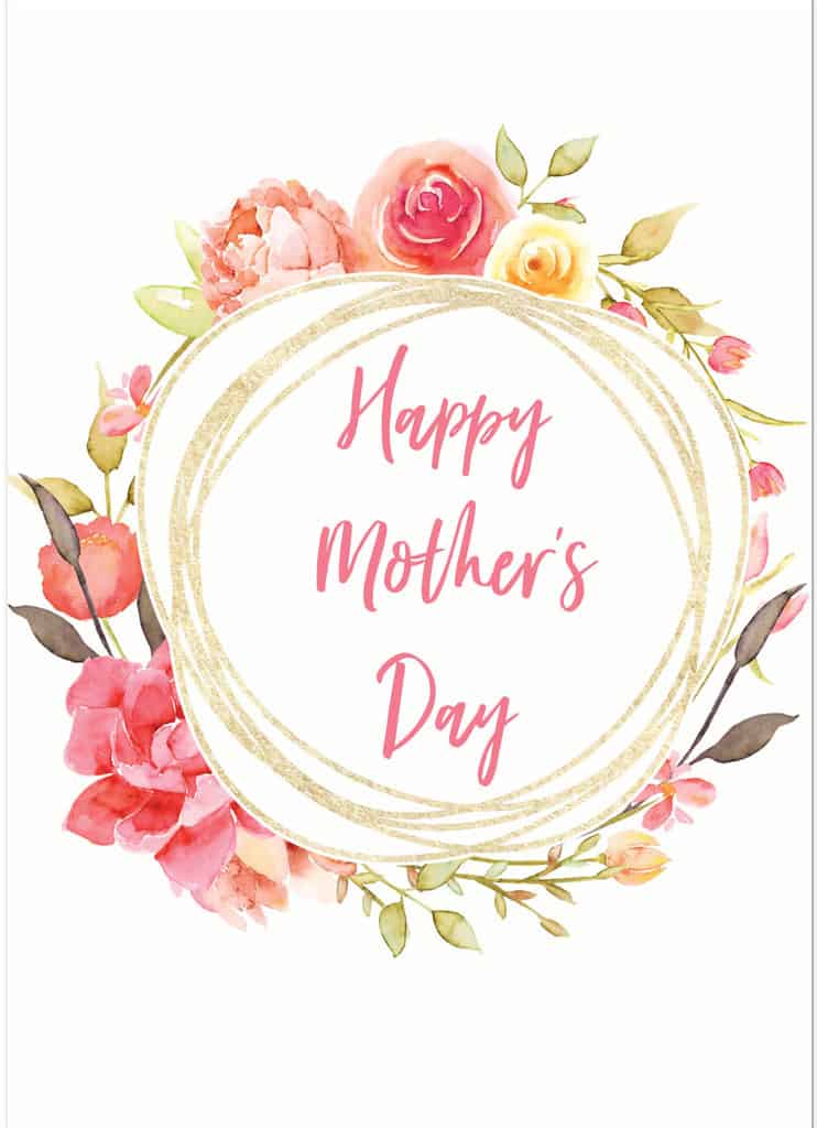 Happy mothers store day printable cards