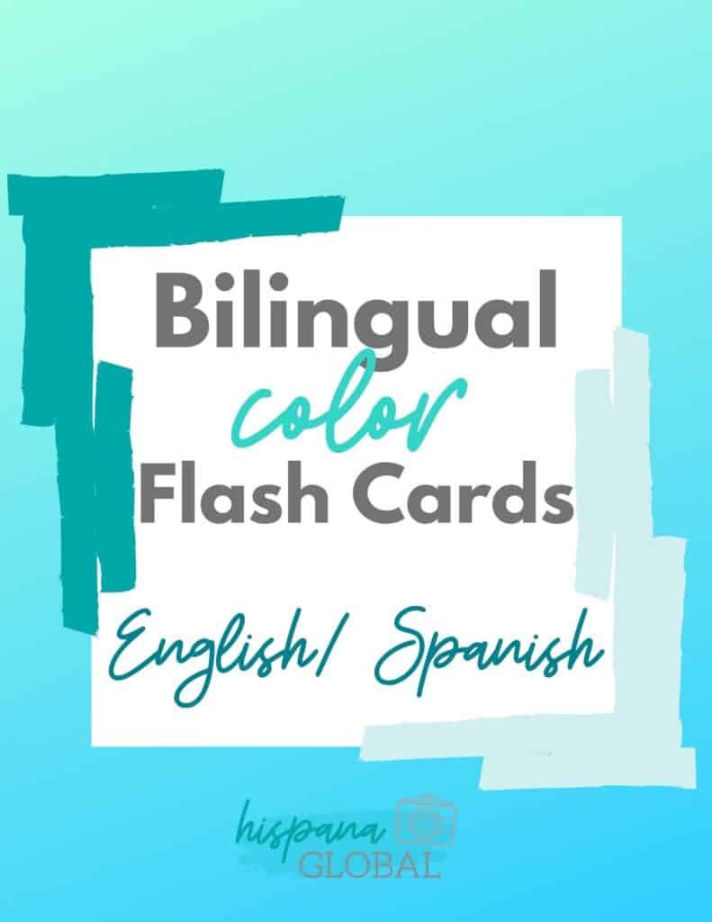 Bilingual color flash cards