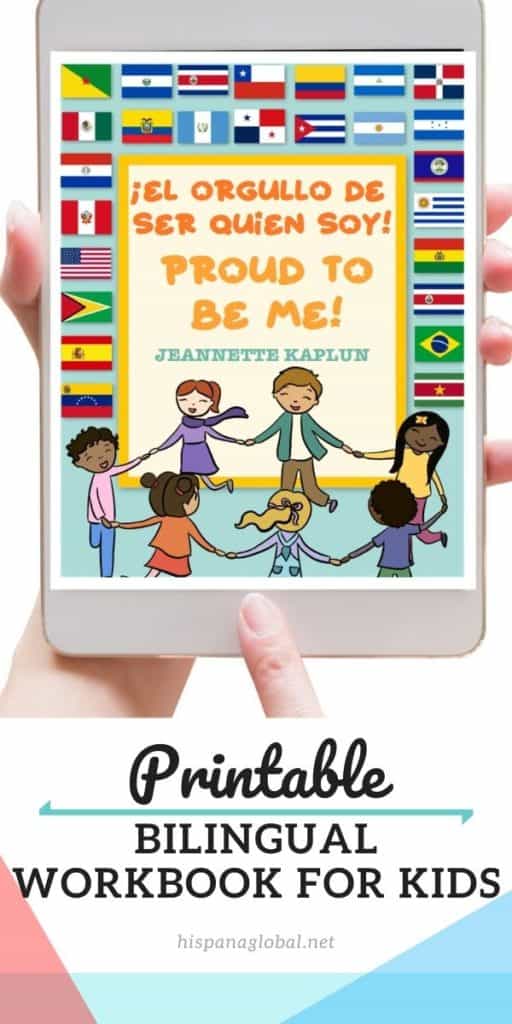 Looking for fun activities to raise bilingual children? Young kids love a bilingual workbook in English and Spanish that helps them practice their skills.