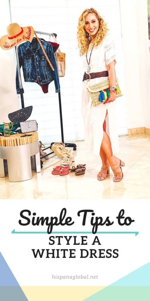 A white dress is a summer staple. Learn how to style it at least seven different ways with these simple and chic tips.