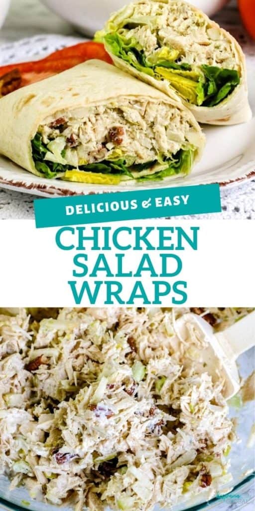 These easy chicken salad wraps are so yummy! There´s even a gluten free option.