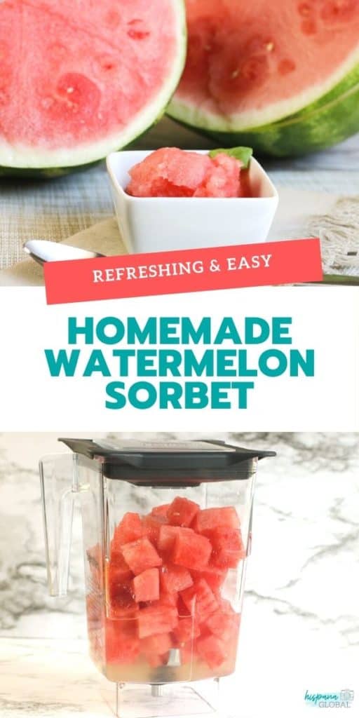 Learn how to make homemade watermelon sorbet. It's delicious, dairy free and so refreshing!