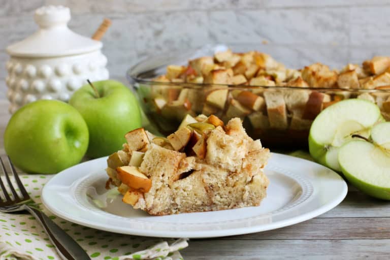 Apple Challah French Toast Casserole