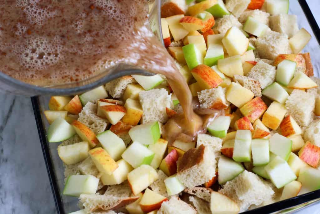 This yummy apple challah French toast casserole is the best way to use your leftover bread, apples and honey. 
