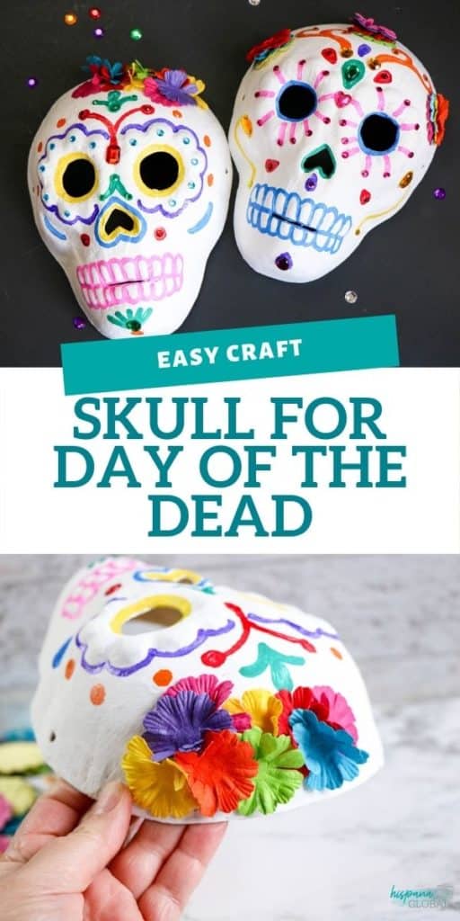 If you decide to celebrate the Día de los Muertos, you can have the children make calaveras or skulls for the Day of the Dead. Here is an easy craft that will look beautiful on any altar.