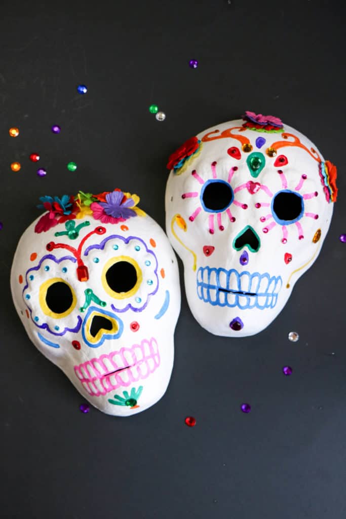 If you celebrate the Day of the Dead or Día de los Muertos, have the children make calaveras or skulls. Here is an easy craft that will look beautiful on any altar.