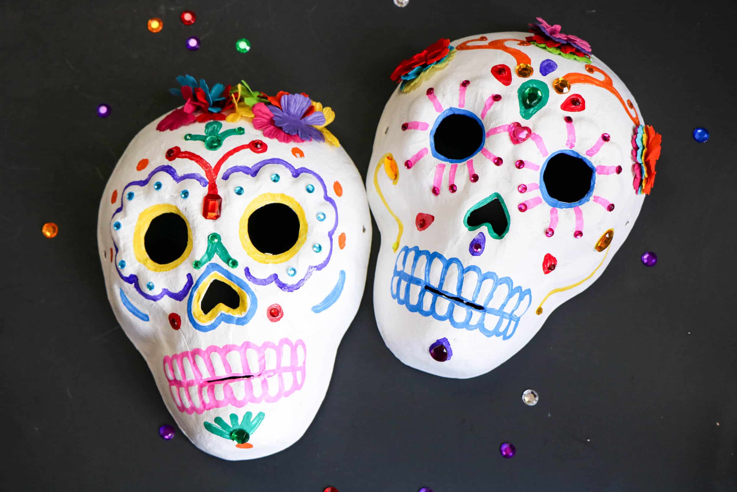 How to decorate a paper mache skull for the Day of the Dead
