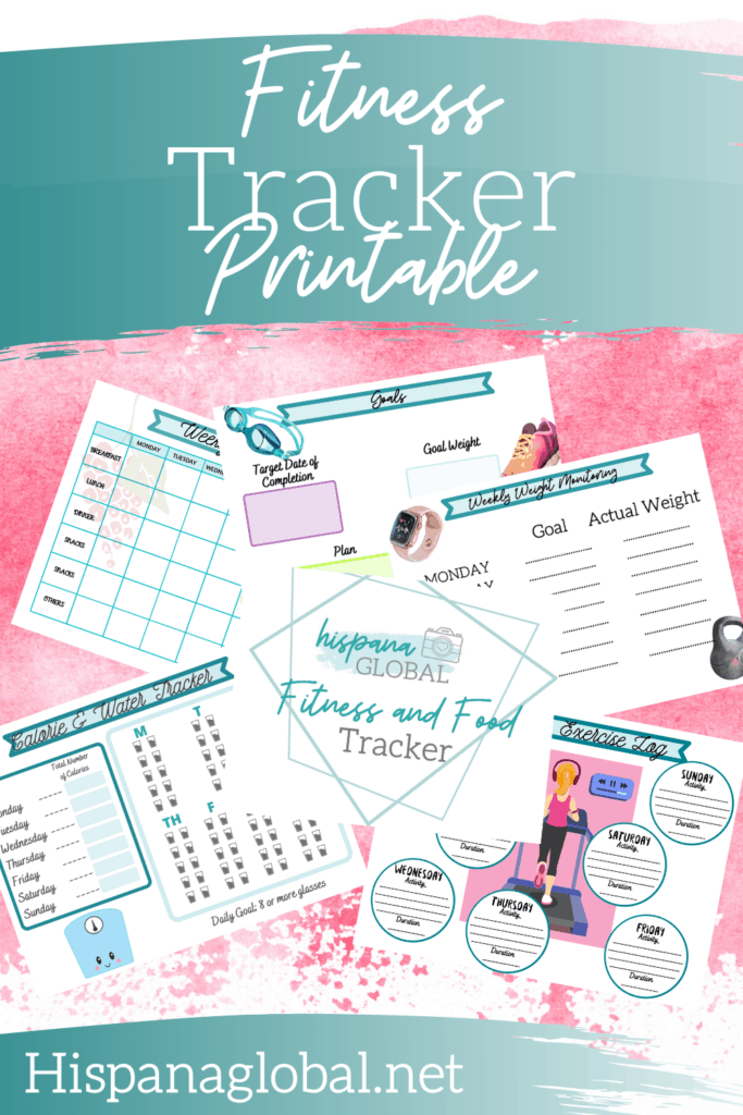 Stay commited to your health goals with this free printable fitness and food tracker. Easily monitor daily exercise, water intake and food choices.