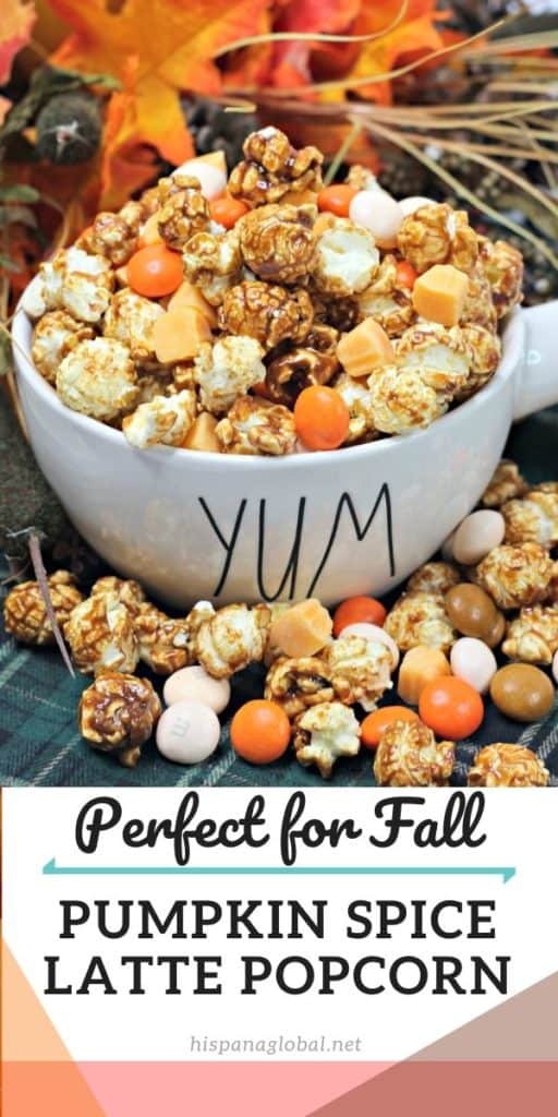 Calling all PSL lovers! This delicious pumpkin spice latte popcorn is the perfect treat for Fall. Here's how to make it at home.