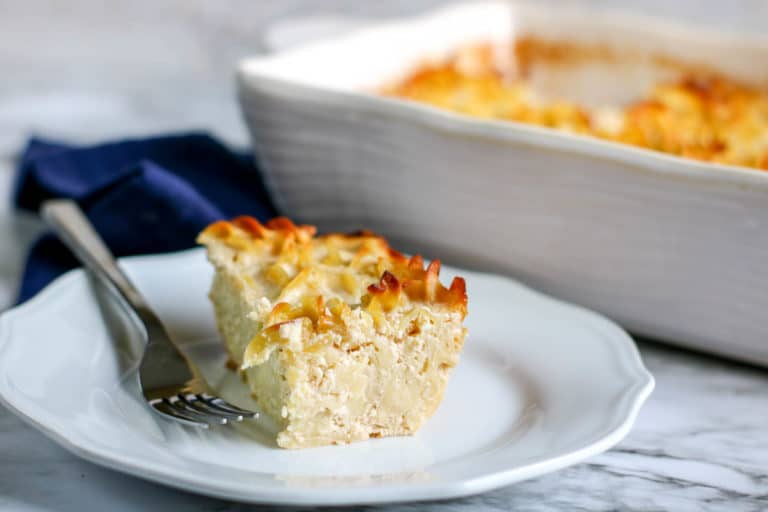 Anybody can make this traditional sweet noodle kugel recipe, which can be served hot or cold.