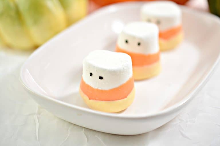 Delicious Candy Corn Marshmallow Monsters