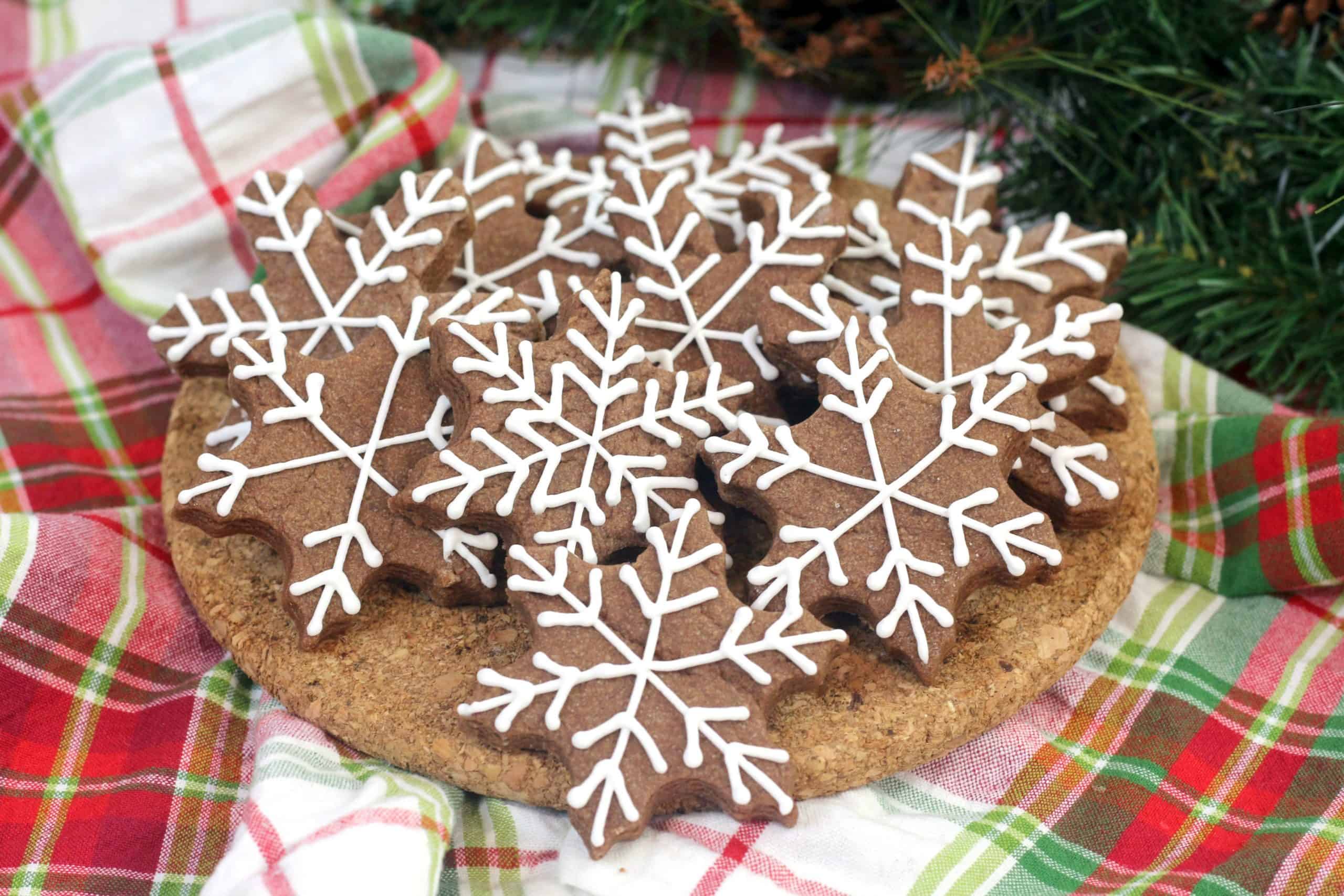 Delicious Brownie Snowflake Sugar Cookies