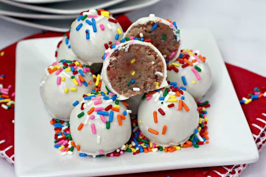 These Funfetti cake balls will surprise and delight kids of all ages. You might be surprised by how easy they are to make.