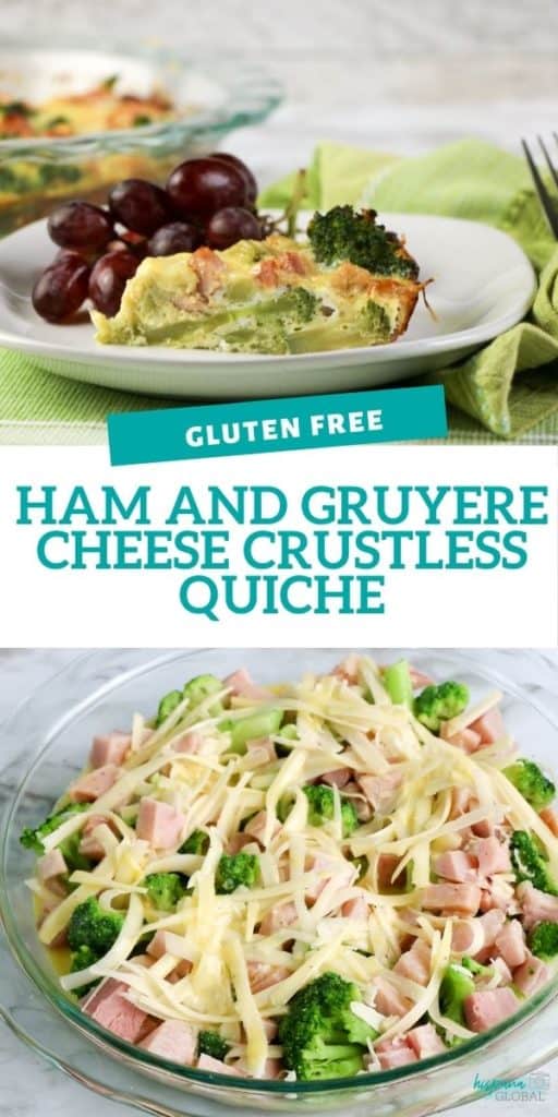 If you're looking for a delicious gluten-free dinner recipe, you'll love this easy ham and Gruyère cheese quiche, which is crustless.
