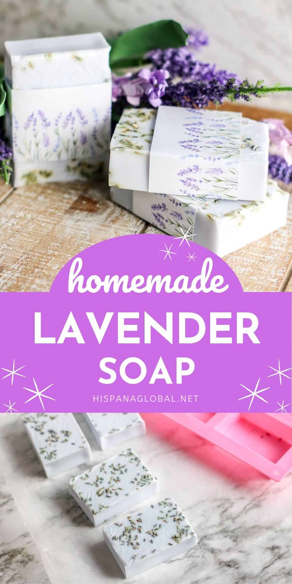 Lavender soap is so fragrant and soothing! Learn how to make it at home. It's such a wonderful homemade gift.