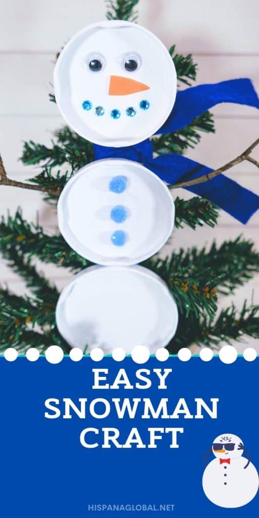 This upcycled snowman made from jar lids is an excellent craft that anyone can do. Kids will love helping decorate your home with it!