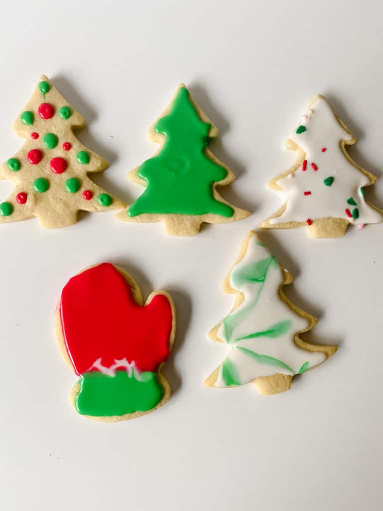 This is the best glazed sugar cookies recipe because the shapes won't spread when you are baking them.