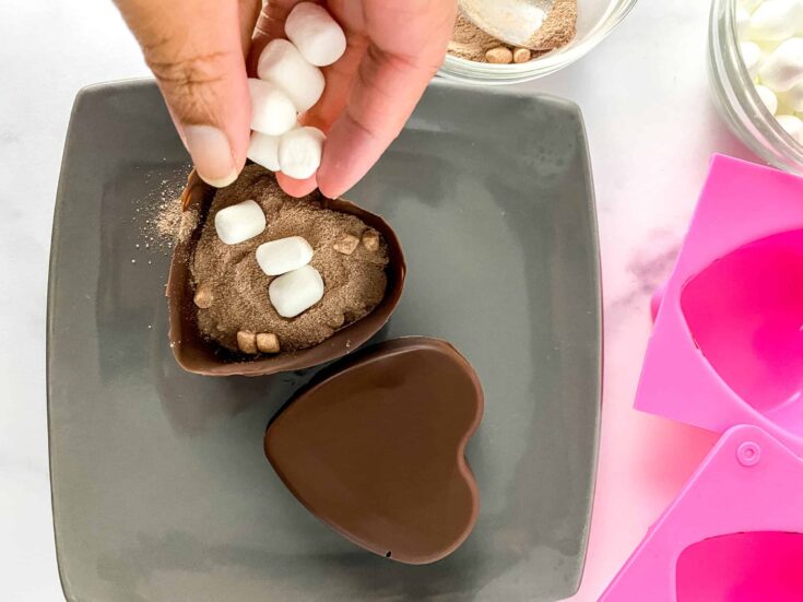 How to make heart hot cocoa bombs