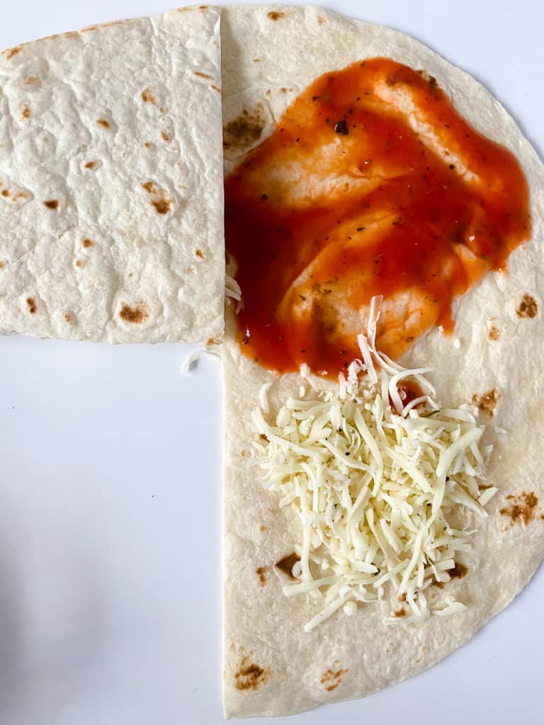 Make this delicious pizza tortilla wrap in a few minutes using the viral TikTok hack.