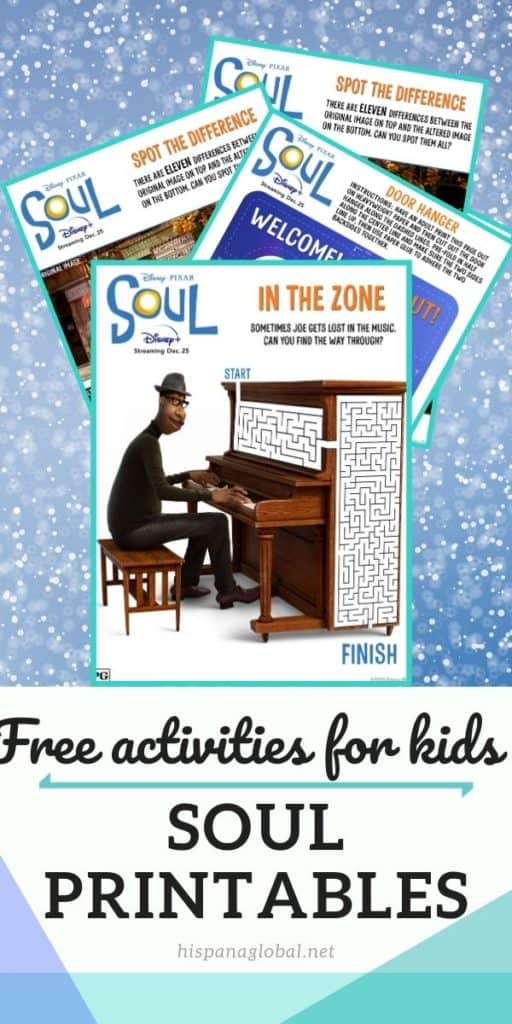 Delight your children with these fun and free printable activity sheets from the new Disney Pixar movie Soul.
