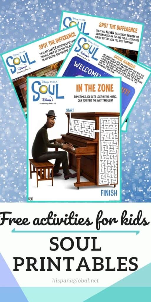 Free Printable Activity Sheets from Disney and Pixar's SOUL