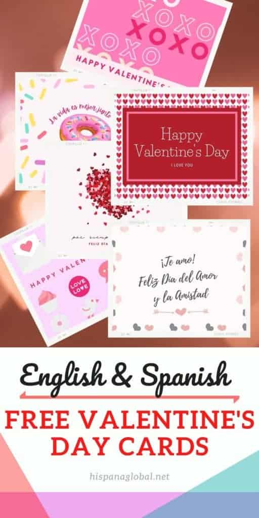 Need free Valentine's Day cards in English or Spanish? Here are over 20 options you can print at home!