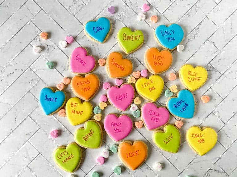 How To Make Conversation Heart Cookies - Hispana Global