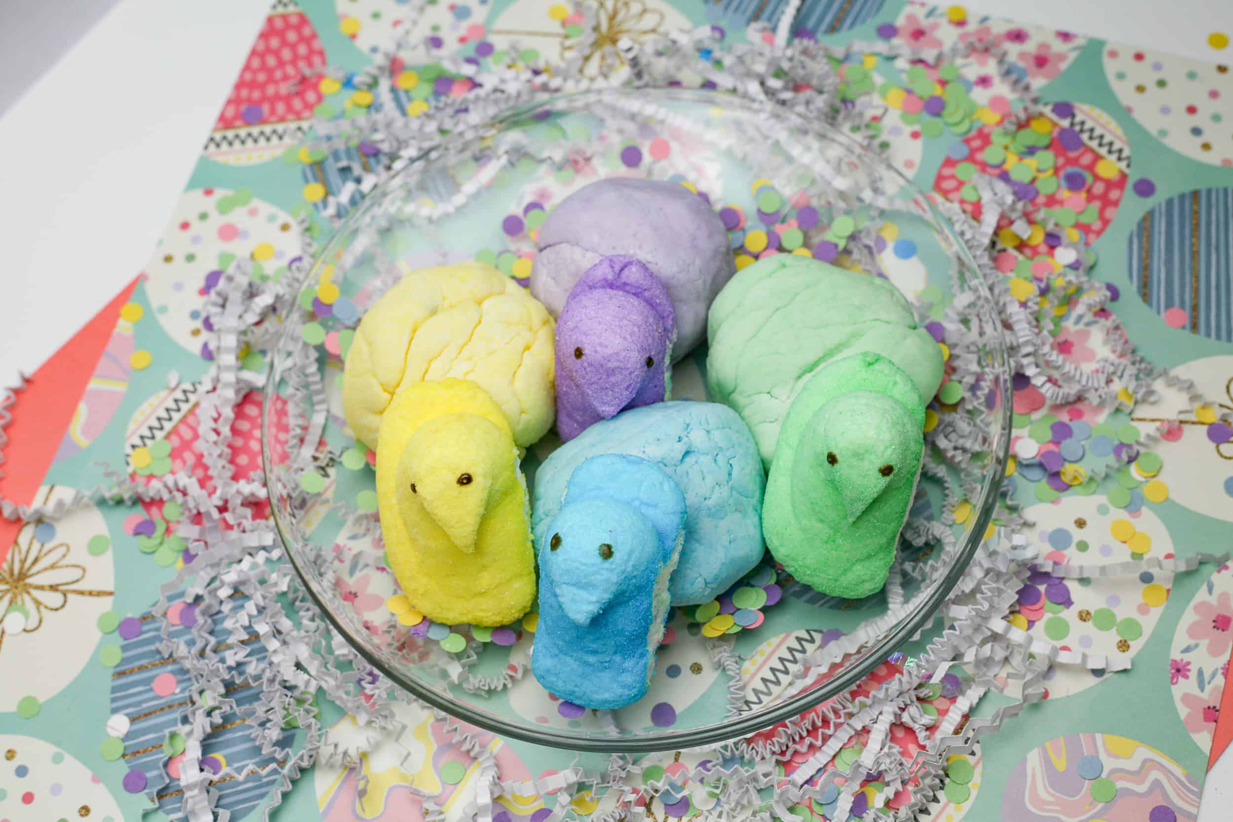 Peeps playdough is a fun and easy 3 ingredient playdough. This Easter playdough recipe is that will provide hours of fun for children!