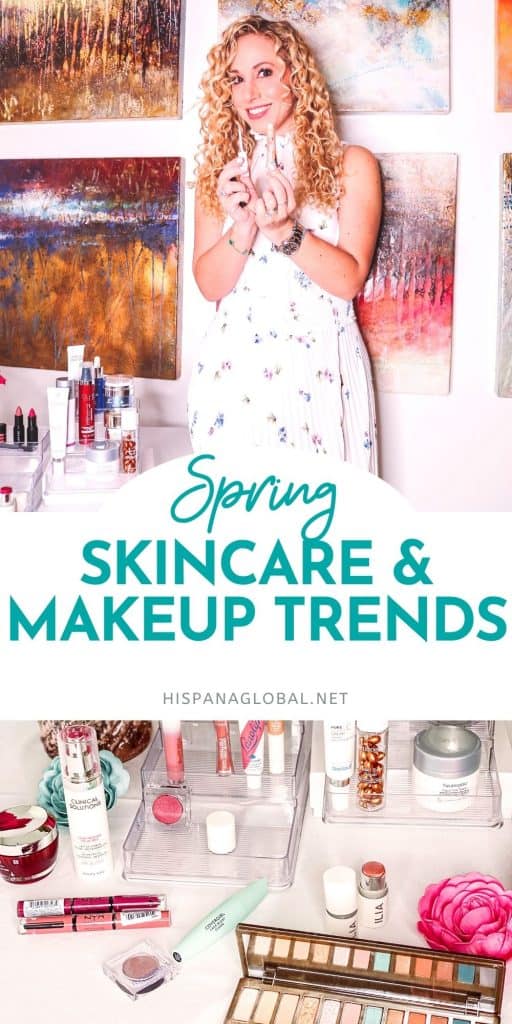 Refresh your look for spring with these skincare and makeup trends. Retinol, vitamin C, mineral SPF, shimmer and glosses are all on trend.