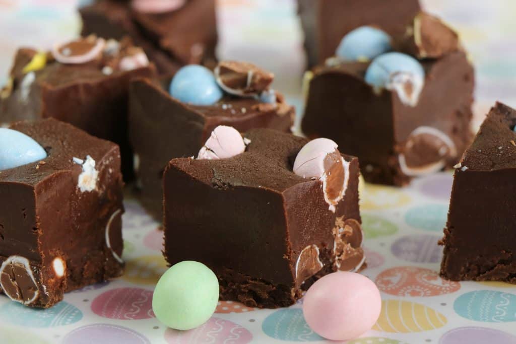 Make homemade fudge with just four ingredients. This easy recipe is the perfect way to use leftover Cadbury Mini Eggs!