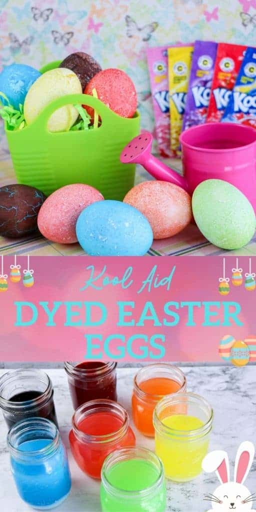 Kids love dyed Easter eggs and you can easily make them with Kool Aid. Children have so much fun mixing and matching flavors and colors!