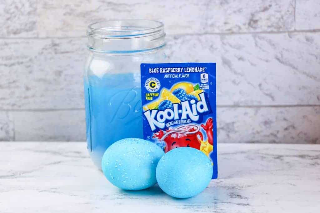 Kids love dyed Easter eggs and you can easily make them with Kool Aid. Children have so much fun mixing and matching flavors and colors!