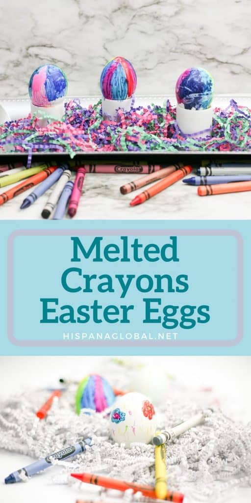 Children can easily make these beautiful Easter eggs with melted crayons. The process is quite easy and is a great activity for kids. 