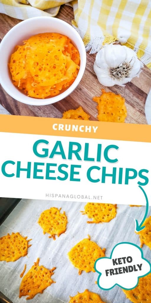 Crunchy garlic cheese chips