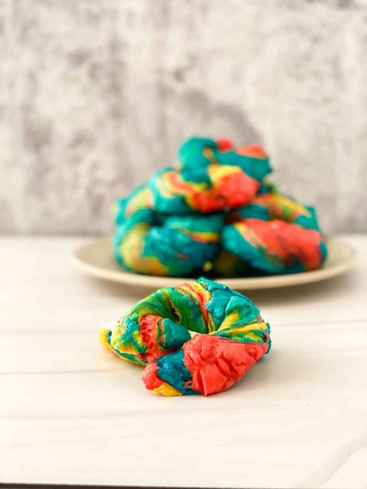 Have you made rainbow bagels? A swirl of color in every single bite. Give these homemade bagels a try. They're delicious with your favorite spreads.