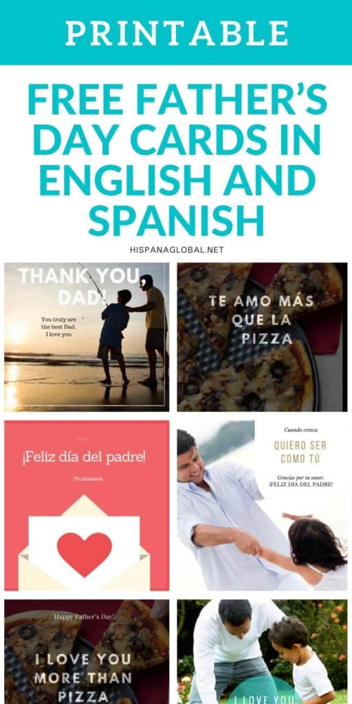 Printable Fathers Day Card in Spanish Feliz Dia Del Padre 