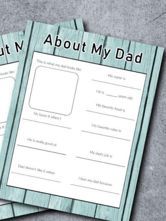 Cute Father’s Day Printable Activity Sheet