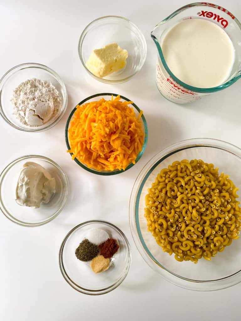 Macaroni and cheese ingredients